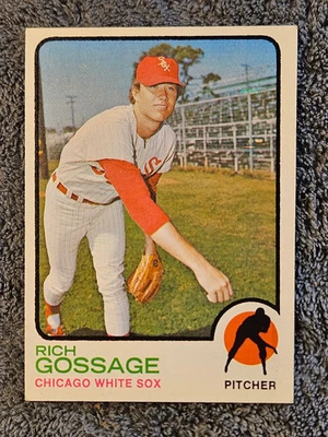 1973 Topps #174 Rich Gossage Salón de la fama novato radiocontrol Chicago White Sox (en muy buen estado-excelente) Foto 1 de 2