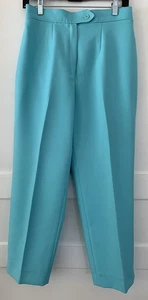 Sears Vtg Pants 12 Petite Aqua Polyester Perma Pressed - Picture 1 of 5
