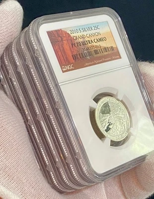 2010 Silver Proof Quarter Set 25c NGC PF70 - ATB National Parks (Set of 5) - Image 1 of 4