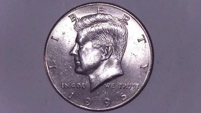 1995-P Kennedy Half Dollar DDO DDR AU Luster Multiple Errors - Image 1 of 4