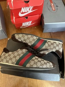 Herren Vintage Gucci Sneaker GG Canvas Größe 11D Wildleder - Bild 1 von 6