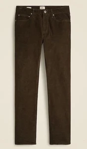 J Crew 484 Pants Mens 30x34 Urban Olive Slim Fit Corduroy Chino Preppy Zip New - Picture 1 of 5