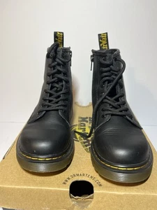 Dr. Martens TODDLER 1460J Leather Boots Size 1 Black  Zip Kids Docs - Picture 1 of 5