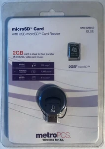 2 GB MicroSD Card - with USB MicroSD Card Reader - Picture 1 of 2