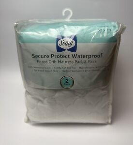 Sealy Secure Protect Waterproof Crib & Toddler Mattress Pads 2 Pack