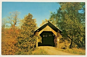 Alte überdachte Brücke in Stowe Vermont VT Frank L. Forward 188 Vintage Postkarte - Bild 1 von 2