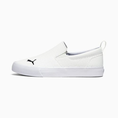 Scarpe slip on comfort da donna Puma Bari taglia 6 5 US bianche nuove di zecca