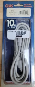 New Old Stock - QVS 10ft PS/2 Cable (PS2 6-Pin Mini-DIN Male to Male) - Picture 1 of 2