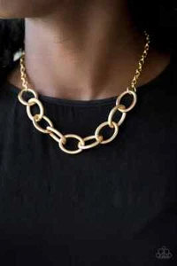 Accesorios de joyería Paparazzi - Bronx audaz - Collar de oro - Vintage - Imagen 1 de 6