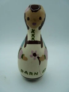 Vintage Darn It Doll Cleminson Pottery Darning Egg Sewing  - Picture 1 of 3