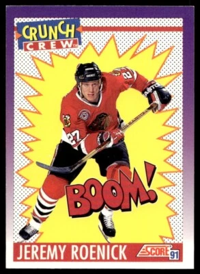 1991-92 Score American Jeremy Roenick A36 Chicago Blackhawks #305 - Image 1 of 2