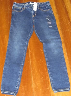 Pantalones de mezclilla azules medianos súper ajustados para niñas Gymboree talla 8 precio de venta sugerido por el fabricante $40 5 bolsillos NUEVO Foto 1 de 3