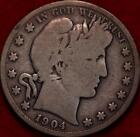 1904-S San Francisco Mint Silver Barber Half Dollar