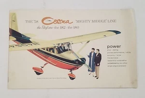 Folleto de ventas de fábrica original Cessna Skylane 182 180 1958 - Imagen 1 de 6