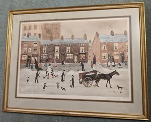 HELEN BRADLEY Signed THE SNOWMAN Limited Edition Stamped Lithograph Art Print - Picture 1 of 8