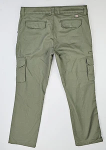 Dickies Crafted For Women 10R Khaki Green 32" Inseam 7 Pocket Logo Cargo Pants - Picture 1 of 13