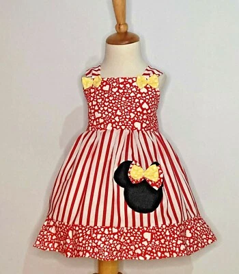 GIRLS  BE MY VALENTINE | MINNIE MOUSE RED HEARTS  HALTER DRESS - Image 1 of 4