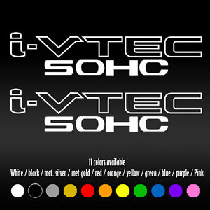 9" IVTEC SOHC VTEC Window Car Honda Civic EG EK B16 CRX Vinyl Decal sticker