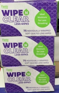 ⚡️Flents Wipe N Clear biologisch abbaubare Linsentücher 75 Stück (3er Pack) - Bild 1 von 3
