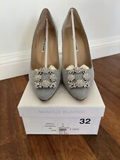 Manolo Blahnik Silver Glitter Heels | Size 40 | NEW