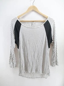 Shirt Oberteil Damen Calvin Klein Jeans weiß schwarz gestreift Langarm Größe L - Bild 1 von 7