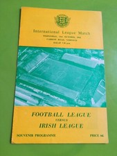 Football LG v Irish LG football programme. 31.10.1962