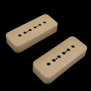 Lindy Fralin CREME - P90 Soapbar Tonabnehmer Abdeckungen - Paar/2 orange Tropfen Kondensatoren - Bild 1 von 4