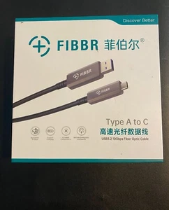 FIBBR Fiber Optic USB A to USB C Cable 10M, 10Gbps Long Distance Data Transfer U - Picture 1 of 9