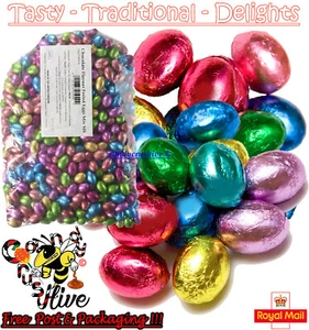 500 Foiled Coloured Milk Chocolate Mini Eggs Retro Chocolates Sweets Pick N Mix - Picture 1 of 1