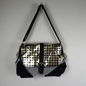 Baby Diaper Bag Kalencom Laminated Buckle Bag Black Gold Changing Pad Bottle Bag - Picture 1 of 13