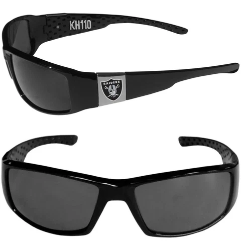 NFL Oakland Raiders Chrome Black Football Sports SunGlasses (new Color print) Cover