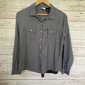 Harley Davidson Womens 2XL Blue Paisley  Bandana Western Snap Long Sleeve Top - Picture 1 of 10