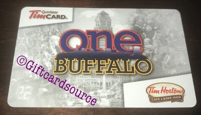 2015 TIM HORTONS ONE BUFFALO GIFT CARD SABRES NHL BILLS NFL NO VALUE FD48382 NEW - Image 1 of 2
