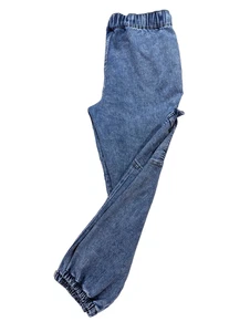 Vanilla Star Acid Wash Super Soft Jogger Jeans Cozy High Rise Small - Bild 1 von 16