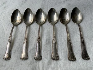 W.F. FISCHER & BROS STERLING SILVER SPOON LOT OF 6 APPROX 90 GRAMS VINTAGE - Picture 1 of 19