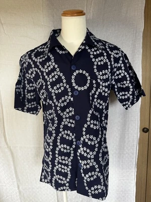 Japanese Kimono Remake　Men's Aloha Shirt SHIPPING FREE - Image 1 of 4