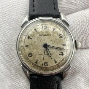 Vintage Benrus Shock-Absorber Men's Mechanical Wristwatch BH 11 - Runs - Picture 1 of 11