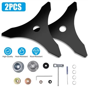 10" Inch x 3 Teeth Steel Brush Cutter, Trimmer, Weed Eater Blade kit - Picture 1 of 8