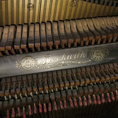 Antique Oak Victorian Beckwith Upright Piano - Image 1 of 3