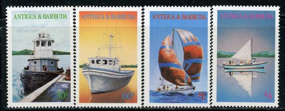 ANTIGUA 929-32 SG1009-12 MNH 1986 Local Boats set of 4 CV$5 - Image 1 of 1