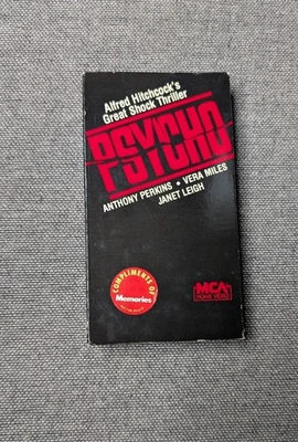 Psycho “Anthony Perkins & Janet Leigh”  (B&W) (1984) VHS Tape - Image 1 of 4