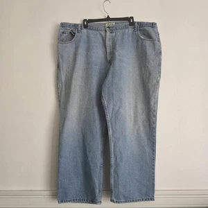 L.L. Bean Mens 46X29 Comfort Waist Light Wash Jeans 100% Cotton - Picture 1 of 12