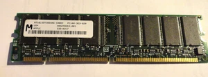 Micron APPLE 333-0317 MT16LSDT1664AG-10bd2 128MB SDRAM PC100-323-620  MEMORY 168 - Picture 1 of 2