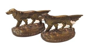 Vintage Irish Setter Cast Metal Decorative Judd Bookends Hunting Dogs Early 1900 - Picture 1 of 8