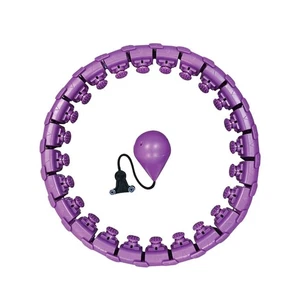 Lila Hula Hoop Reifen 24 Knoten abnehmbar Infinity Smart gewichtet Fitnes Erwachsenengewicht - Bild 1 von 6
