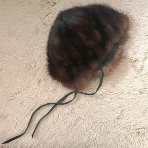 Sombrero gorro vintage de piel de visón marrón Bloomingdale's - O/S - Imagen 1 de 7