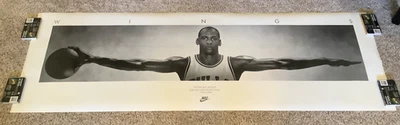 Original 1989 Michael Jordan Nike Poster "WINGS" 24 X 76 New Old Stock!!! - Image 1 of 4