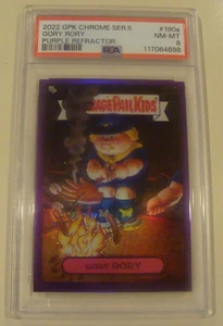 2022 Garbage Pail Kids ~Gory Rory Purple Refractor 190a~ GRADED PSA NM-MT 8.. - Bild 1 von 5