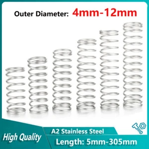 0.6mm Wire Dia Compression Springs Stainless Small Pressure Spring Replacement - Picture 1 of 12