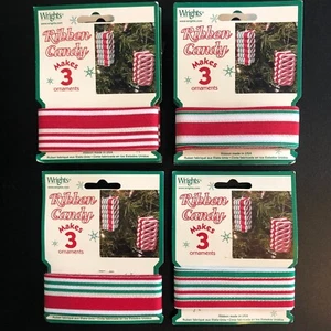 NEW vtg Wrights Ribbon Candy Ornament Kits NIP Each Kit Makes 3 Ornaments USA - Picture 1 of 24